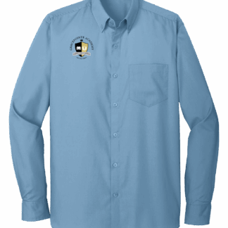 Unisex Long-Sleeve Button-Up Polo